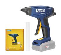 RAPID BGX500 Pistola de Cola Inalámbrica P4A de 18V, No Incluye Batería, Calentamiento Rápido y Flujo de Cola Regulable, Indicador de Temperatura y Gatillo Ergonómico de 4 dedos (5001517), azul