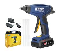 Rapid BGX500 Pistola de Cola Inalámbrica P4A de 18V, Calentamiento Rápido y Flujo de Cola Regulable, Indicador de Temperatura, Ideal para Instalaciones Caseras, Batería y Cargador Incluidos (5001514)