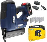 Rapid BNX50 Kit de Clavadora Eléctrica Sistema 18V Power for All Inalámbrica de Clavos con Luz LED, para Clavos N.º 8 y con Disparo Simple o de Impacto, Batería de 2.5 Ah, Cargador y Maleta (5001498)