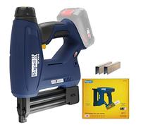 Rapid BTX606 18V P4A 2 en 1 Grapadora Eléctrica Inalámbrica con Luz LED para Bricolaje con 2.500 Disparos de Grapas N.º 606 y Clavos N.º 8, Batería no Incluida (5001505)
