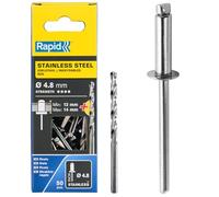 Rapid 5000397 Remaches, 0 W, Plateado, 4.8x18mm