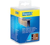 Rapid Caja de Grapas de Corona Estrecha para Madera y Exteriores N.º90 de Acero Galvanizado, 30 mm - 3.000 Grapas