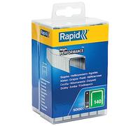 Rapid Caja de Grapas de Corona Plana para Plástico, Cartón y Alfombras N.º140 de Acero Galvanizado, 14 mm - 5.000 Grapas