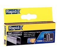 Rapid Caja de Grapas de Corona Redondeada para Cables de Bajo Voltaje N.º28 de Acero Galvanizado, 11 mm - 1.000 Grapas