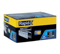 Rapid Caja de Grapas de Corona Redondeada para Cables de Bajo Voltaje N.º36 de Acero Galvanizado, 14 mm - 5 x 1.000 Grapas