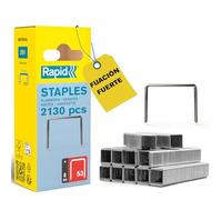 Rapid Caja de Grapas para Textil N.º53F de Alambre Fino de Acero Galvanizado, 14 mm - 648 Grapas