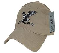 Rapid Dominance - Gorra con Texto en inglés Live Free or Die, Color Caqui
