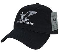 Rapid Dominance - Gorra con Texto Live Free or Die, Color Negro