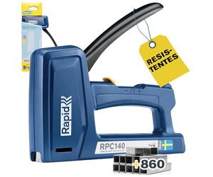 Rapid Graffatrice RPC140 con 860 Graffe n.140 per Tappezzeria Cavi | Con la Tecnologia PowerCurve 50% Meno Faticosa, Realizzata in Svezia