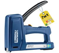 Rapid Grapadora de hojas de madera duradera - 7 en 1 - Para bricolaje, tapicería y alfombras - 50% más fácil de apretar - Fabricado en Suecia - Grapadora RPC7