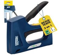 Rapid Grapadora Dual Profesional ALU740 para Grapas No. 140 y Clavos No. 8, Grapadora Manual con Regulador de Esfuerzo de 2 Posiciones, Mango Ergonómico y Mecanismo Interno Metálico (5001676)