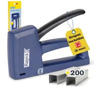 Rapid Grapadora MT10 para Tapicería, Tejidos y Materiales Delicados | Grapas de alambre fino n.53 y 13 (6-10 mm), cuerpo de ABS de 275 g, cargador de acero, incluye 200 grapas