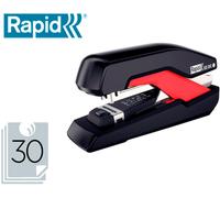 Rapid Grapadora So30C Plástico Negro/Rojo Capacidad 30 Hojas - RAPID