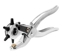 Rapid Juego de Punzones con Pinza Perforadora, para Cuero, Giratoria, para Agujeros de Diferentes Tamaños, Apta para Bricolaje y Uso Profesional, 2.0 - 4.5 mm, RP03, 5000408