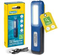 Rapid Linterna LED El Inspector - Lámpara de inspección compacta, 150 lúmenes y 50 lúmenes, USB-C batería recargable, 3,6 V, imán y gancho, ideal para espacios pequeños