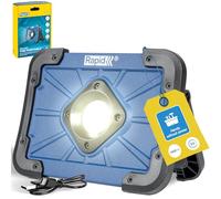 Rapid Luz de trabajo LED The Portable, potente foco recargable de 1000 lúmenes con 3 horas de autonomía, resistencia al polvo y al agua IP65, soporte ajustable y función de batería externa