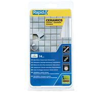 Rapid Paquete de 14 Barras de Cola para Cerámica y Azulejos, Diámetro 12 mm x 190 mm, Color Blanco, Adecuadas para Porcelana, Materiales Porosos, Sellados, Sin Disolventes, Pegado Rápido