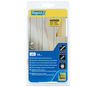 Rapid Paquete de 14 Barras de Cola para Madera, Diámetro 12 mm x 190 mm, Color Amarillo, Adecuadas para Madera, Cartón, Corcho, Sin Disolventes, Pegado Rápido (5001420)