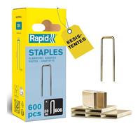 Rapid Caja Estrecha de Grapas de Corona Estrecha para Suelos y Paneles de Madera N.º606 de Acero Galvanizado, 30 mm - 600 Grapas