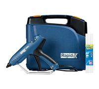 Pistola de cola Rapid EG313. Profesional y compacta, con una producción de cola de 900 g/h, tiempo de calentamiento tres minutos. Perfecta para unir cables, molduras, juntas y accesorios.