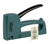 Rapid R13 Grapadora Skog, verde, grapas 13, 89 % de plástico reciclado | För lättare användning vid möbelklädsel, tillverkad i Sverige, ergonomiskt handtag, delar av stål, för klammer 4-10 mm