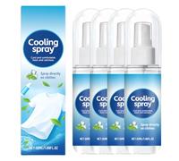Rapid Reliefs Cooling Face & Body Mist - 4 Pack Instant Cooling Spray for Heat Stroke Prevention | Summer Lasting Refreshing Water for Face, Body & Clothes with Quick Cool Down Effect (Tot 200ml)