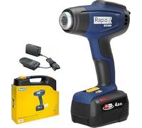 Rapid RX1000 Pistola de Aire Caliente con Sistema 18V Power for All, Calor Regulable hasta 550°C, Pantalla LCD, Calentamiento Rápido, 2 Flujos de Aire, con Batería y Cargador