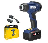 Rapid RX1000 Pistola Térmica con Sistema 18V Power for All, Calor Regulable 30° - 550° C, Pantalla LCD, Calentamiento Rápido, 2 Configuraciones de Flujo de Aire, Batería y Cargador Incluidos, Maletín