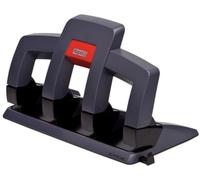 Rapid Supreme SP34 24845701 - Perforadora de 4 agujeros (30 x 80 gsm, requiere poco esfuerzo), color negro