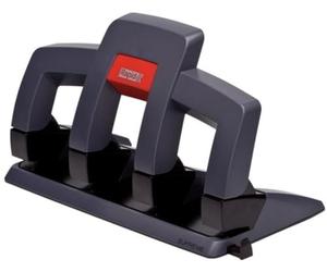 Rapid Supreme SP34 24845701 - Perforadora de 4 agujeros (30 x 80 gsm, requiere poco esfuerzo), color negro