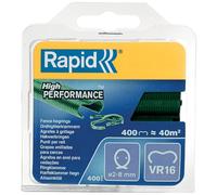 Rapid Grapas VR16 Galvanizadas PET Verde para cercas y vallas 2-8 mm 400 unidades (Blíster)