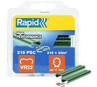 Rapid VR22 Grapas Galvanizadas para Cercas y Vallas reforzadas con PET Verde, Aptas para Vallados de 5-11mm, Ideal para Jaulas y Cercados, 215 Unidades, Blíster (40108802)
