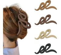 Rapidbok 4 Piezas Pinzas Antideslizantes para el Cabello de Plástico en Mate,13 cm Pinzas Grandes Para el Pelo Antideslizantes,Para Mujeres Niñas Cabellos Largos,Gruesos y Finos