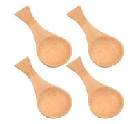 Rapidbok Cuchara de bambú, Mini Condimento Sal Cuchara, Cucharas de sal de bambú pequeñas con mango corto artesanales, Mini cucharas de degustación Condimentos Cucharas de sal, para azúcar, miel