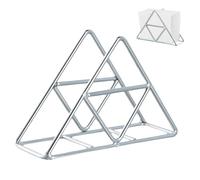 Rapidbok Servilletero Triangular, Servilletero Vertical, Servilletero de Acero Inoxidable, Servilletero de Mesa de Cocina, Organizador de Servilletas para Encimeras Cocina/Mesa Comedor (Plata)
