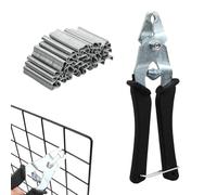 RapidbokAlicates de anillo de cerdo, Hog Ring Pliers Set, Alicates de Fijación de Alambre con 1200 Clips M, Multifuncional Alicates Rectos con Resorte para Jaulas, Vallas Cercas
