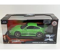 Rápido Y Furioso Fast X Porsche 911 GT3 997 Escala 1:24 Verde Jada 34919