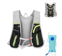 RAPIDSKY Kit hidratación Mochila con Bolsa de Agua 2L, Unisex para Running, maratón, Ciclismo y Camping (Negro)