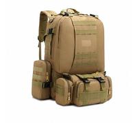 RAPIDSKY Mochila táctica extensible de 55 litros, con sistema MOLLE, 1 - 3 días de almacenamiento para ciclismo, camping, caza y aventuras al aire libre, caqui, L