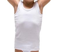RAPIFE - 410 Camiseta niño algodón de Tirantes Color: Blanco Talla: 12