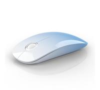 RAPIQUE Ratón inalámbrico Bluetooth (BT5.1+USB), conectividad Dual, Clic silencioso, Baja Potencia y 1600 dpi, Mouse inalámbrico portátil para Laptop, MacBook Pro/Air, iPad (Azul Cielo Degradado)