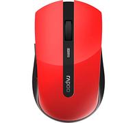 Rapoo 18042 - Ratón óptico inalámbrico multimodo, Color Rojo