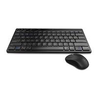 Rapoo 8000M - Juego de ratón de teclado inalámbrico (1300 DPI, sensor de 12 meses, duración de la batería, diseño BE, AZERTY PC y Mac), color negro y gris