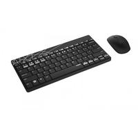 Rapoo 8000M - Teclado con mouse - Juego de escritorio inalámbrico con conexión multimodo, Negro