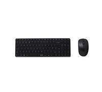 Rapoo 9300M Multi-Modo inalámbrico Ultra Delgado Escritorio Combo Set - Negro (QWERTY)