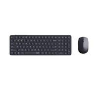 Rapoo 9310M - Juego de ratón inalámbrico con teclado y sensor de 2400 ppp, hasta 12 meses de duración de la batería, diseño de aluminio plano, diseño DE-Layout QWERTZ PC y Mac, color negro