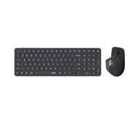RAPOO - 9760M - Combo Teclado y ratón inalámbrico Multi Modo Ultra-Slim - Conexión inalámbrica multimodo, conexión de hasta 4 Dispositivos, diseño Ultra-Slim, ratón ergonómico - Negro