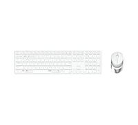 Rapoo 9850M clavier Souris incluse RF sans fil + Bluetooth QWERTZ Allemand Blanc