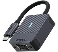 Rapoo - adaptador de audio de usb-c a vga (1080p full hd, compacto y p