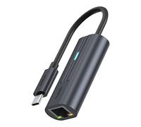 Rapoo | Adaptador de LAN Gigabit a USB-C, UCA-1006, Gris Oscuro | Convertidor Compacto y portátil de una Sola Entrada y Salida con Plug and Play fácil de Usar,